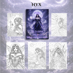 Nyx: El Sueño Eterno: Libro de colorear para adultos con hadas y mundos mágicos