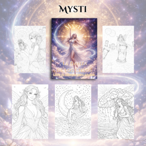Mysti: La Danza de los Cielos: Libro de colorear para adultos con hadas y mundos mágicos