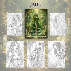 Jade: El Valle de las Flores: Libro de colorear para adultos con hadas y mundos mágicos