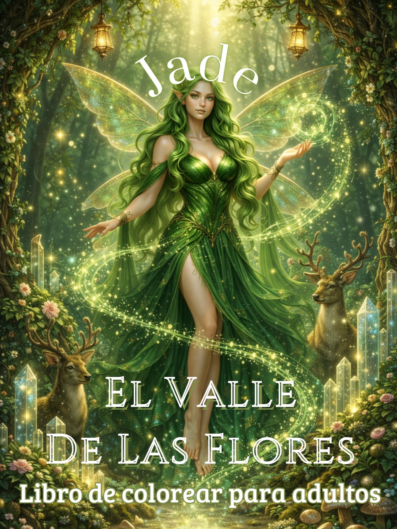 Jade: El Valle de las Flores: Libro de colorear para adultos con hadas y mundos mágicos - Imagen 2